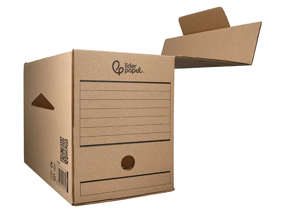 Boite a archives liderpapel carton recycle 400g/m2 dos 200mm kraft 367x200x251mm