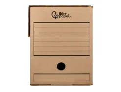 Boite a archives liderpapel carton recycle 400g/m2 dos 200mm kraft 367x200x251mm