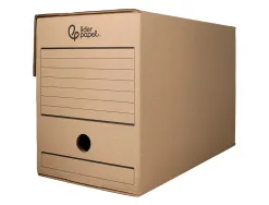 Boite a archives liderpapel carton recycle 400g/m2 dos 200mm kraft 367x200x251mm