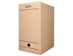 Boite a archives liderpapel carton recycle 400g/m2 dos 200mm kraft 367x200x251mm