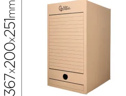 Boite a archives liderpapel carton recycle 400g/m2 dos 200mm kraft 367x200x251mm