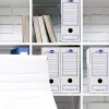 Boite a archives liderpapel carton recycle 325g/m2 dos 105mm 278x105x213mm coloris blanc