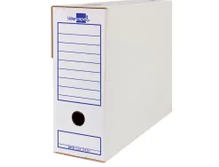 Boite a archives liderpapel carton recycle 325g/m2 dos 105mm 278x105x213mm coloris blanc