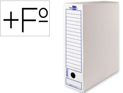 Boite a archives liderpapel carton recycle 340g/m2 dos 116mm 388x116x275mm coloris blanc