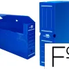 Boite a archives liderpapel polypropylene ondule dos 100mm 360x100x260mm coloris bleu