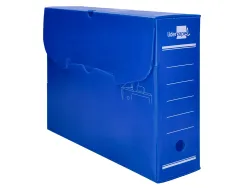 Boite a archives liderpapel polypropylene ondule dos 100mm 360x100x260mm coloris bleu