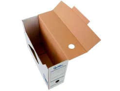 Boite a archives liderpapel carton recycle din a4 325g/m2 dos 100mm 360x100x255mm coloris blanc