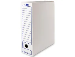 Boite a archives liderpapel carton recycle 325g/m2 dos 106mm 430x116x316mm coloris blanc