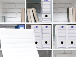 Boite a archives liderpapel carton recycle 325g/m2 dos 106mm 430x116x316mm coloris blanc