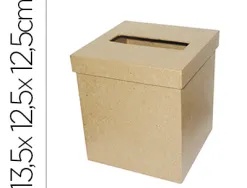 Boite a mouchoirs carton carre a decorer 13.2x12.5x12.5cm
