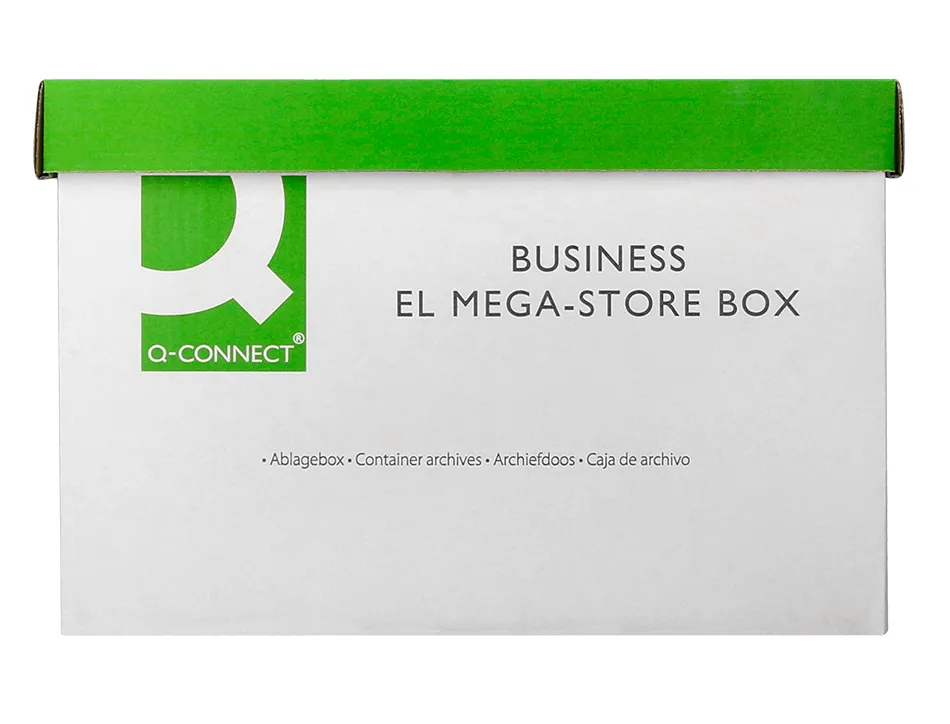 Boite archives qconnect carton pour 3 boites format a4+ montage automatique dim. interieur 295x383x430mm