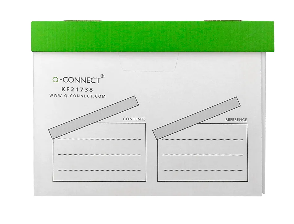 Boite archives qconnect carton pour 3 boites format a4+ montage automatique dim. interieur 295x383x430mm