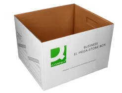 Boite archives qconnect carton pour 3 boites format a4+ montage automatique dim. interieur 295x383x430mm