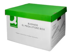 Boite archives qconnect carton pour 3 boites format a4+ montage automatique dim. interieur 295x383x430mm