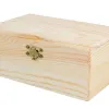Boite bois insspiro a decorer fermeture rectangulaire 17x11x7cm coloris pin
