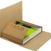 Boite carton q-connect speciale emballage livres catalogues revues dossiers montage facile cannelure 3mm 520x390x140mm