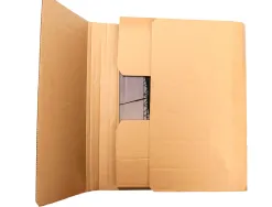Boite carton q-connect speciale emballage livres catalogues revues dossiers montage facile cannelure 3mm 520x390x140mm