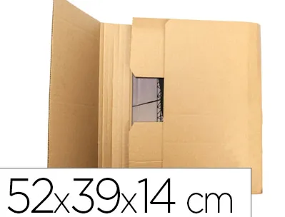 Boite carton q-connect speciale emballage livres catalogues revues dossiers montage facile cannelure 3mm 520x390x140mm