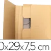 Boite carton q-connect speciale emballage livres catalogues revues dossiers montage facile cannelure 3mm 400x290x75mm