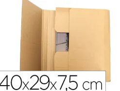 Boite carton q-connect speciale emballage livres catalogues revues dossiers montage facile cannelure 3mm 400x290x75mm