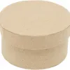 Boite carton ronde couvercle independant diametre 9x5cm coloris kraft lot de 10