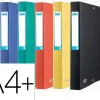Boite classement elba eurofolio carte grainee 600g 7/10e a4+ dos 25mm 3 rabats elas etiq dorsale assortis - paq de 10 un