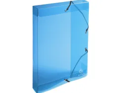 Boite classement exacompta a4 pp crystal colours fermeture elastique dos 40mm coloris assortis