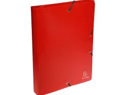 Boite classement exacompta a4 pp crystal colours fermeture elastique dos 40mm coloris assortis