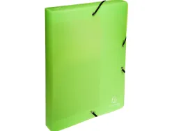 Boite classement exacompta a4 pp crystal colours fermeture elastique dos 40mm coloris assortis