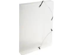 Boite classement exacompta a4 pp crystal colours fermeture elastique dos 40mm coloris assortis