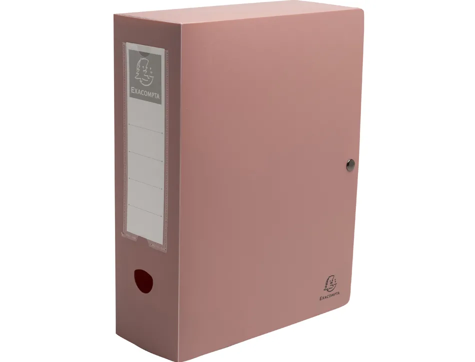 Boite classement exacompta skandi a4 pp recycle fermeture pression dos 100mm coloris assortis