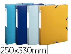 Boite classement exacompta bee blue pp 7/10e 250x330mm dos 40mm coloris assortis