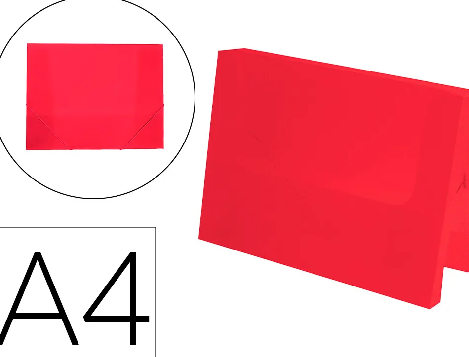 Boite classement liderpapel polypropylene 750 microns dos rigide 50mm a4 210x297mm coloris rouge translucide