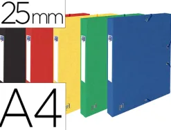 Boite classement oxford top file+ carte multistrat resistante a4 240x320mm dos 25mm etiquette coloris