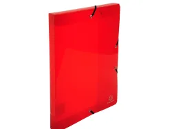 Boite classeur exacompta a4 pp crystal colours fermeture elastique dos 25mm coloris assortis