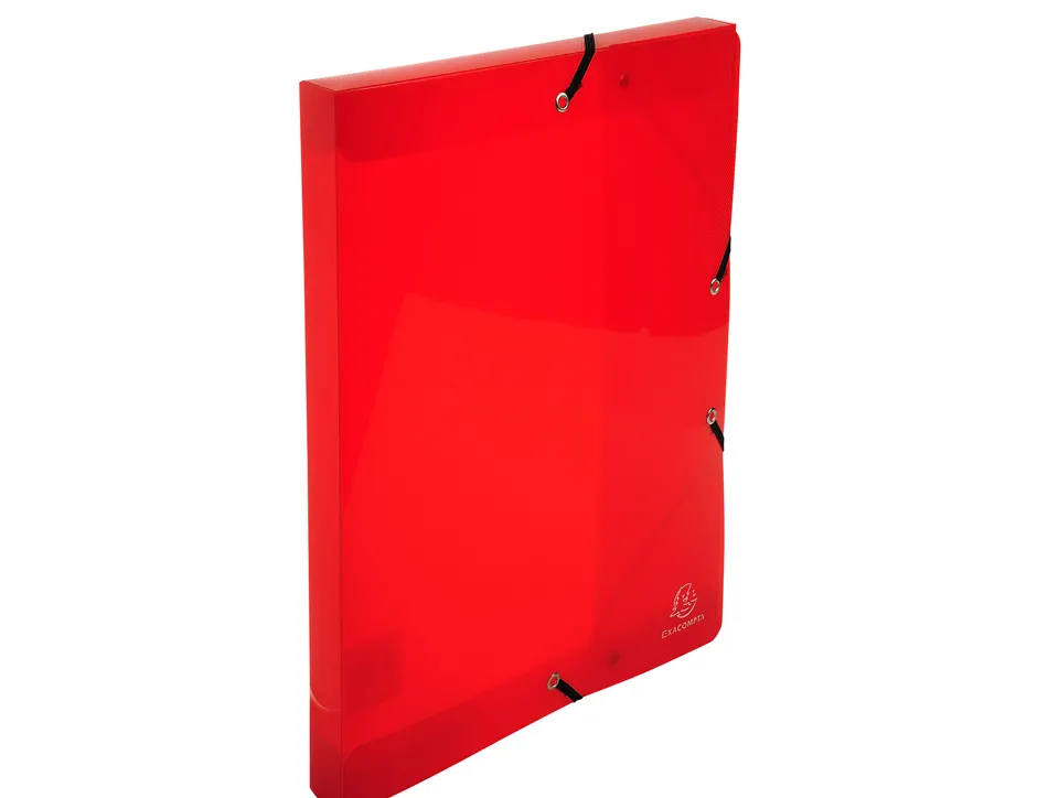 Boite classeur exacompta a4 pp crystal colours fermeture elastique dos 25mm coloris assortis