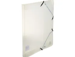 Boite classeur exacompta a4 pp crystal colours fermeture elastique dos 25mm coloris assortis