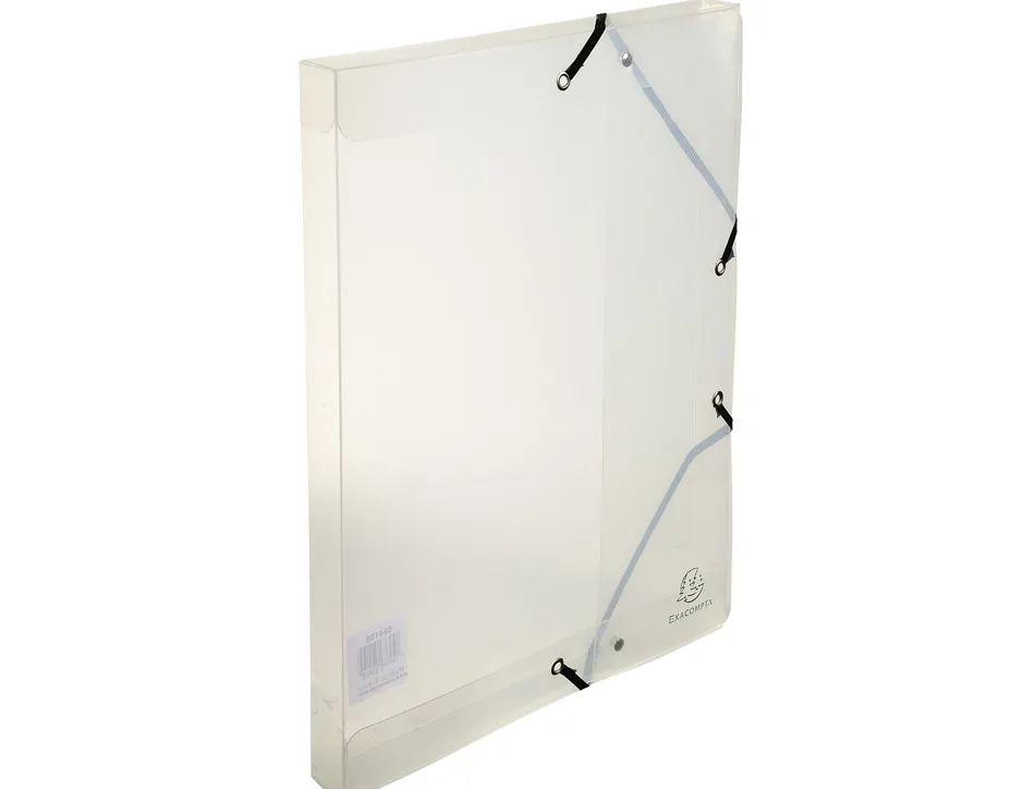 Boite classeur exacompta a4 pp crystal colours fermeture elastique dos 25mm coloris assortis