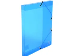 Boite classeur exacompta a4 pp crystal colours fermeture elastique dos 25mm coloris assortis