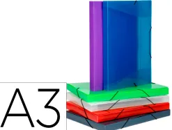Boite de classement coolbox a3 dos 3cm polypropylene propyglass coloris assortis