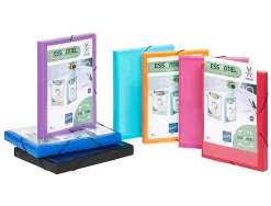 Boite de classement coolbox a4 dos 3cm polypropylene essentiel recycle coloris assortis