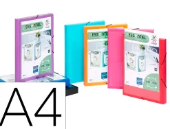 Boite de classement coolbox a4 dos 3cm polypropylene essentiel recycle coloris assortis