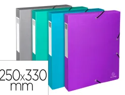 Boite de classement exabox carte enduite teksto dos 40mm assortiment