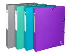 Boite de classement exabox carte enduite teksto dos 40mm assortiment