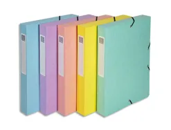 Boite de classement exabox aquarel a4 dos 40mm assortiment