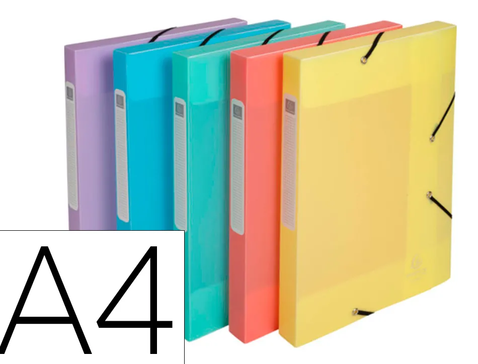 Boite de classement exacompta gamme chromaline pastel polypropylene a4 240x320mm dos 25mm.