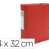 Boite de classement exacompta polypro opaque fernmeture par elastique dos de 60 mm 24x32 cm coloris rouge