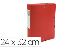 Boite de classement exacompta polypro opaque fernmeture par elastique dos de 60 mm 24x32 cm coloris rouge
