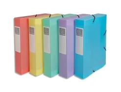 Boite de classement exacompta gamme chromaline pastel polypropylene a4 240x320mm dos 60mm.
