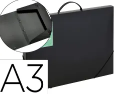 Boite de classement handelbox dos 3cm polypropylene a3 42,5x30,5x3cm coloris noir